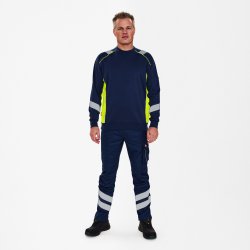 ENGEL Cargo sweatshirt Blue Ink/Gul 8871-257