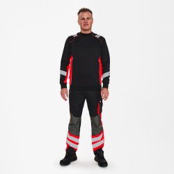 ENGEL Cargo sweatshirt Sort/R�d 8871-257