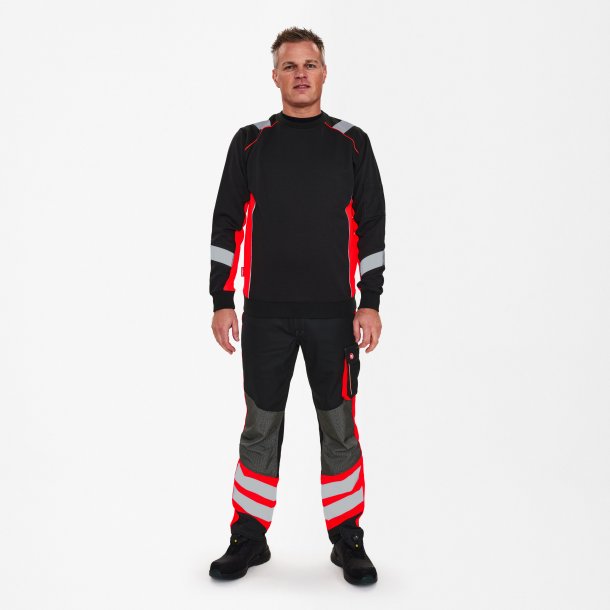ENGEL Cargo sweatshirt Sort/R�d 8871-257