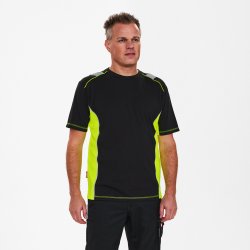 ENGEL Cargo T-shirt Sort/Gul 9870-258