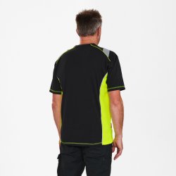 ENGEL Cargo T-shirt Sort/Gul 9870-258