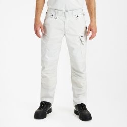 ENGEL Entire arbejdsbukser med strk Bone White 2329-144