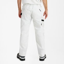 ENGEL Entire arbejdsbukser med strk Bone White 2329-144