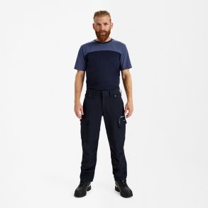 ENGEL Entire arbejdsbukser med 4-vejs strk Deep Blue / Dark Sea 2337-234