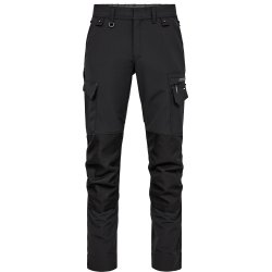 ENGEL Entire arbejdsbukser med 4-vejs strk Sort/Antrazitgr 2337-234