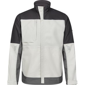 ENGEL Entire arbejdsjakke med strk Bone White / Anthracite Grey 1329-144