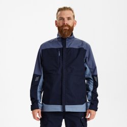ENGEL Entire arbejdsjakke med 2-vejs strk Deep Blue / Dark Sea 1329-144
