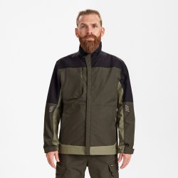 ENGEL Entire arbejdsjakke med strk Forest Green/Sort 1329-144