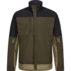 ENGEL Entire arbejdsjakke med strk Forest Green/Sort 1329-144