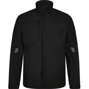 ENGEL Entire arbejdsjakke med 2-vejs str�k Sort 1329-144