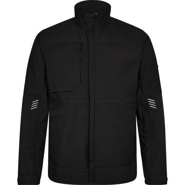 ENGEL Entire arbejdsjakke med 2-vejs str�k Sort 1329-144