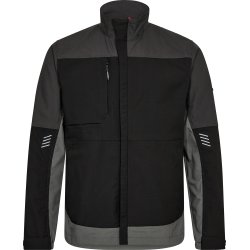 ENGEL Entire arbejdsjakke med stræk Sort/Antrazitgrå 1329-144