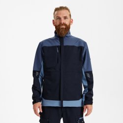 ENGEL Entire arbejdsjakke med 4-vejs strk Deep Blue / Dark Sea 1337-234