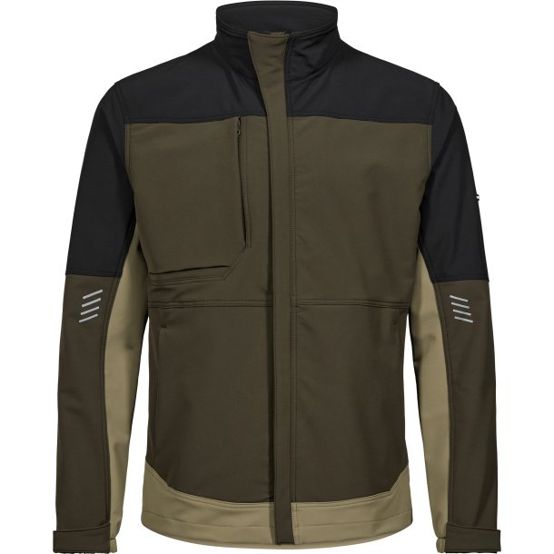 ENGEL Entire arbejdsjakke med 4-vejs strk Forest Green/Sort 1337-234