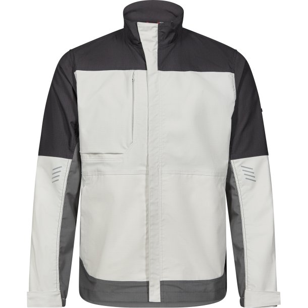 ENGEL Entire arbejdsjakke med strk Bone White / Anthracite Grey 1329-144