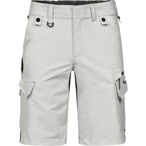ENGEL Entire arbejdsshorts med 4-vejs strk Bone White / Anthracite Grey 6337-234
