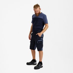 ENGEL Entire arbejdsshorts med 4-vejs strk Deep Blue / Dark Sea 6337-234