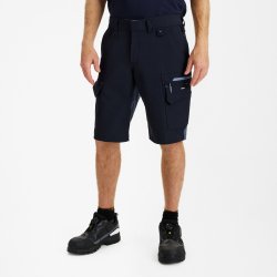 ENGEL Entire arbejdsshorts med 4-vejs strk Deep Blue / Dark Sea 6337-234