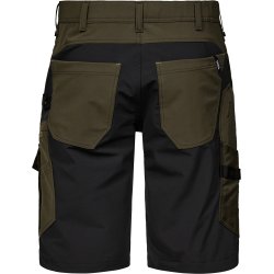ENGEL Entire arbejdsshorts med 4-vejs stræk Forest Green/Sort 6337-234