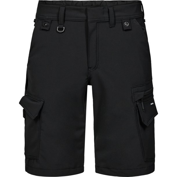 ENGEL Entire arbejdsshorts med 4-vejs str�k Sort 6337-234