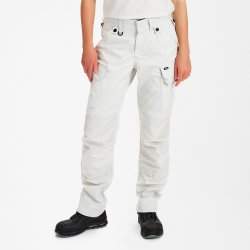 ENGEL Entire dame arbejdsbukser med strk Bone White 2333-144