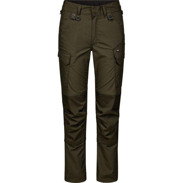 ENGEL Entire dame arbejdsbukser med strk Forest Green 2333-144
