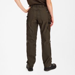 ENGEL Entire dame arbejdsbukser med strk Forest Green 2333-144