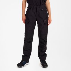 ENGEL Entire dame arbejdsbukser med strk Sort 2333-144