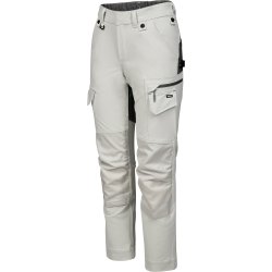 ENGEL Entire dame arbejdsbukser med 4-vejs strk Bone White / Anthracite Grey 2341-234