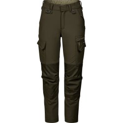 ENGEL Entire dame arbejdsbukser med 4-vejs strk Forest Green/Sort 2341-234