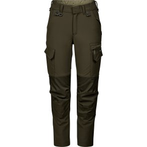 ENGEL Entire dame arbejdsbukser med 4-vejs strk Forest Green/Sort 2341-234