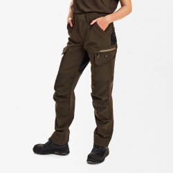 ENGEL Entire dame arbejdsbukser med 4-vejs strk Forest Green/Sort 2341-234