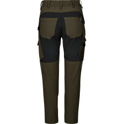 ENGEL Entire dame arbejdsbukser med 4-vejs strk Forest Green/Sort 2341-234