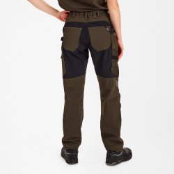 ENGEL Entire dame arbejdsbukser med 4-vejs strk Forest Green/Sort 2341-234