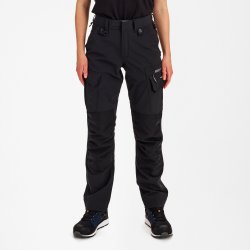 ENGEL Entire dame arbejdsbukser med 4-vejs strk Sort/Antrazitgr 2341-234