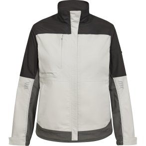 ENGEL Entire dame arbejdsjakke med strk Bone White / Anthracite Grey 1333-144