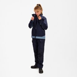ENGEL Entire dame arbejdsjakke med 2-vejs strk Deep Blue / Dark Sea 1333-144