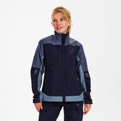 ENGEL Entire dame arbejdsjakke med 2-vejs strk Deep Blue / Dark Sea 1333-144