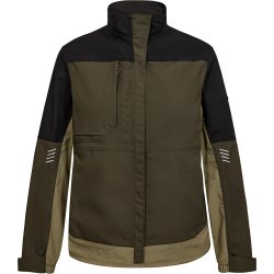 ENGEL Entire dame arbejdsjakke med strk Forest Green/Sort 1333-144