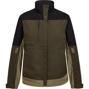 ENGEL Entire dame arbejdsjakke med strk Forest Green/Sort 1333-144