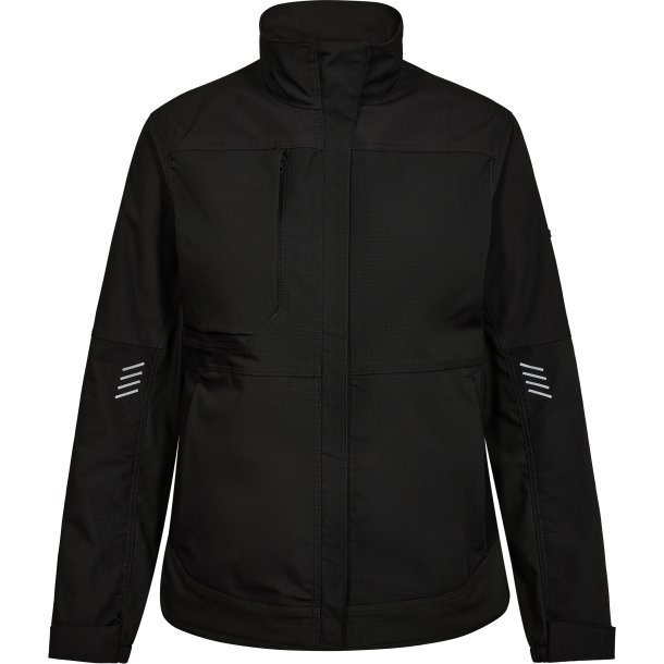 ENGEL Entire dame arbejdsjakke med 2-vejs str�k Sort 1333-144