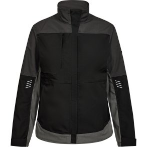 ENGEL Entire dame arbejdsjakke med strk Sort/Antrazitgr 1333-144