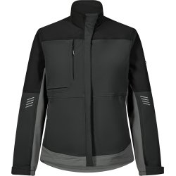 ENGEL Entire dame arbejdsjakke med 4-vejs strk Antrazitgr/Sort 1341-234