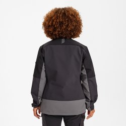 ENGEL Entire dame arbejdsjakke med 4-vejs strk Antrazitgr/Sort 1341-234