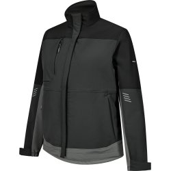 ENGEL Entire dame arbejdsjakke med 4-vejs strk Antrazitgr/Sort 1341-234