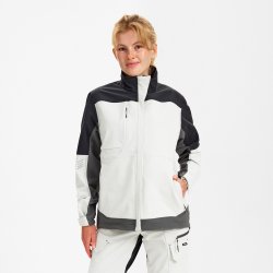 ENGEL Entire dame arbejdsjakke med 4-vejs stræk Bone White / Anthracite Grey 1341-234