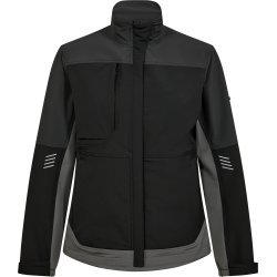 ENGEL Entire dame arbejdsjakke med 4-vejs strk Sort/Antrazitgr 1341-234