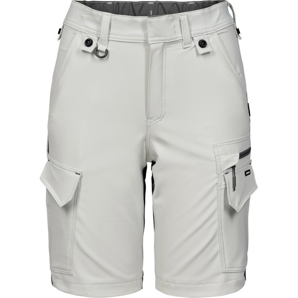 ENGEL Entire dame hndvrkershorts med 4-vejs strk Bone White / Anthracite Grey 6341-234