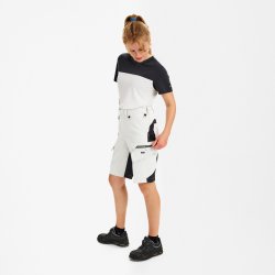 ENGEL Entire dame hndvrkershorts med 4-vejs strk Bone White / Anthracite Grey 6341-234
