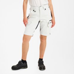 ENGEL Entire dame hndvrkershorts med 4-vejs strk Bone White / Anthracite Grey 6341-234